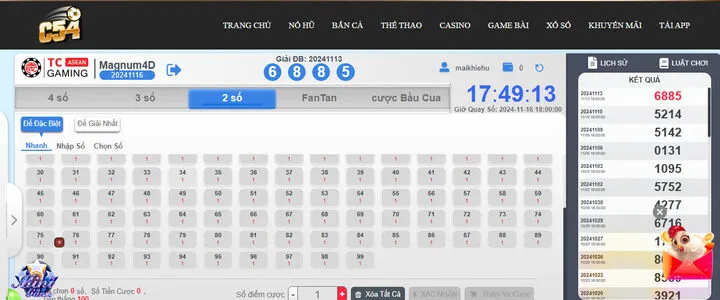 Các loại SEA lottery C54 phổ biến