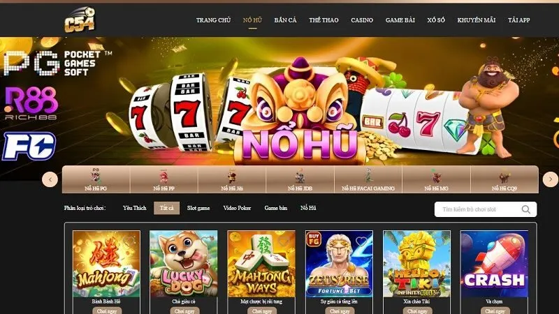 Giới thiệu về sảnh cược nổ hũ BBIN C54